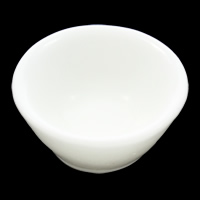 Fashion Resin Cabochons, Cup, flat back, white, 28x14mm, 100PCs/Bag, Sold By Bag