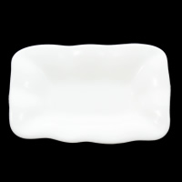 Mode Cabochons en résine, dos plat, blanc, 39x29x8mm, 100PC/sac, Vendu par sac
