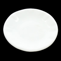 Fashion Resin Cabochons Flat Round flat back white Sold By Bag