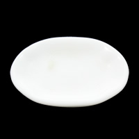 Fashion Resin Cabochons Flat Oval flat back white Sold By Bag