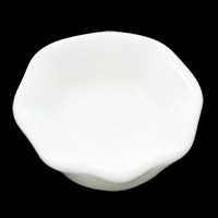 Módní pryskyřice odrazky, rovný hřbet, bílý, 25x10mm, 100PC/Bag, Prodáno By Bag