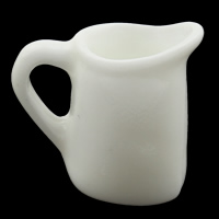 Mode Harts Cabochoner, Cup, platt baksida, vit, 22x20x15mm, 100PC/Bag, Säljs av Bag