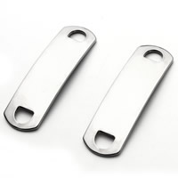 Stainless Steel Connector, 1/1 loop, original color, 12x41mm, Hole:Approx 3mm, 10PCs/Bag, Sold By Bag