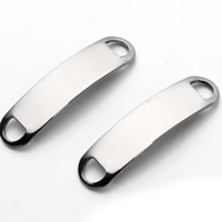 Stainless Steel Connector, 1/1 loop, original color, 10x40mm, Hole:Approx 3mm, 10PCs/Bag, Sold By Bag