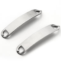 Stainless Steel Connector, 1/1 loop, original color, 10x45mm, Hole:Approx 3mm, 10PCs/Bag, Sold By Bag
