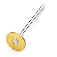 Stainless Steel Earring Stud Component, plated, two tone, 4x12mm, 100PCs/Bag, Sold By Bag