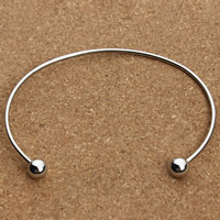 Stainless Steel Cuff Bangle, original color, 67mm, Inner Diameter:Approx 60mm, Length:Approx 7 Inch, 2PCs/Bag, Sold By Bag