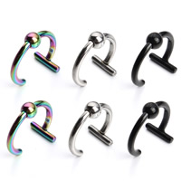 Nerezová ocel Nose Piercing šperky, Nerez, více barev na výběr, 11mm, 10PC/Bag, Prodáno By Bag