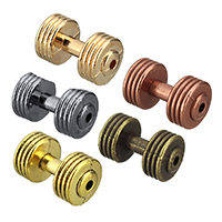 Zinc Alloy Jewelry Beads Barbell plated nickel lead & cadmium free Approx 2mm Sold By Lot