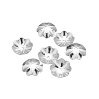 Stainless Steel Bead Cap Flower original color Approx 0.7mm Sold By Lot