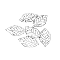 Stainless Steel Pendants Leaf hollow original color Approx 0.7mm Sold By Lot