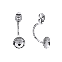 Stainless Steel Earring Stud Component original color 0.8mm Inner Approx 7mm Sold By Lot