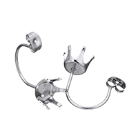 Stainless Steel Earring Stud Component original color 0.8mm Inner Approx 6.5mm Sold By Lot