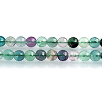 Fluoritni perle, Zelena Fluorite, Krug, prirodan, različite veličine za izbor & faceted, Rupa:Približno 0.7-1mm, Prodano Per Približno 15 inčni Strand