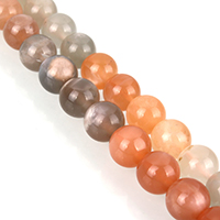 Mondstein Perlen, rund, verschiedene Größen vorhanden, Grade A, verkauft per ca. 15.5 ZollInch Strang