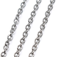 Овальный цепь из нержавеющей стали, нержавеющая сталь, разный размер для выбора, оригинальный цвет, 5м/сумка, продается сумка