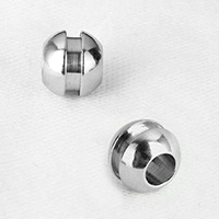 Perles sertis en acier inoxydable, couleur originale, 8x9x9mm, Trou:Environ 4.2mm, 500PC/lot, Vendu par lot