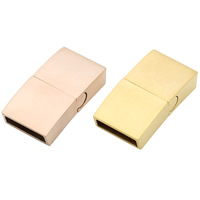 Stainless Steel Magnetic Clasp Rectangle plated Approx Sold By PC