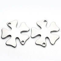 Stainless Steel Connector, Flower, 1/1 loop, original color, 40mm, Hole:Approx 1.5mm, 5PCs/Bag, Sold By Bag