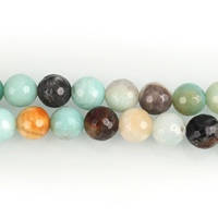 Amazonit Perlen, rund, natürlich, verschiedene Größen vorhanden & facettierte, Bohrung:ca. 1-1.5mm, verkauft per ca. 15.5 ZollInch Strang