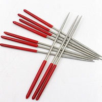 Ferronickel Round Diamond File, with Soft PVC, 3x140mm, 10PCs/Bag, Sold By Bag