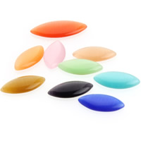 Cats Eye Cabochons, Horse Eye, different size for choice & flat back, mixed colors, 30PCs/Bag, Sold By Bag