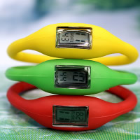 Unisex Wrist Watch Silicone with Plastic Length Approx 7.5 Inch Sold By PC