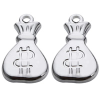 Stainless Steel Pendants Money Bag original color Approx 2mm Sold By Bag