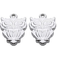 Stainless Steel Animal Pendants, Owl, original color, 12x16mm, Hole:Approx 2mm, 10PCs/Bag, Sold By Bag