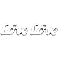 Stainless Steel Letter Pendants word love original color Approx 2mm Sold By Bag