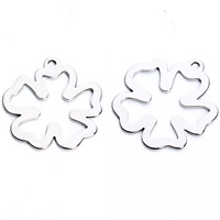 Stainless Steel Flower Pendant original color 18mm Approx 2mm Sold By Bag