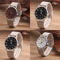 Unisex Wrist Watch Stainless Steel with Glass platinum color plated adjustable nickel lead & cadmium free 41mm Length 8.5-11 Inch Sold By Lot