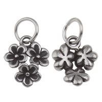 316 Stainless Steel Pendant Flower blacken Approx 5mm Sold By PC