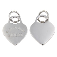 316 Stainless Steel Pendant Lock with letter pattern original color Approx 4.5mm Sold By PC