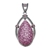 Zinc Alloy with Resin Teardrop antique silver color plated with rhinestone nickel lead & cadmium free  Approx Sold By Lot