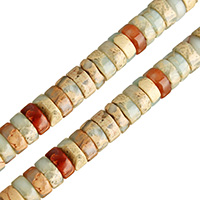 Aqua Terra Jasper Beads Flat Round natural Approx 0.7-1mm Length Approx 16 Inch Sold By Lot