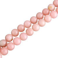 Rosa Opal Perle, rund, natürlich, verschiedene Größen vorhanden, Bohrung:ca. 0.5-1mm, Länge ca. 16 ZollInch, verkauft von Menge