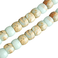 Aqua Terra Jasper Beads Drum natural Approx 1.3mm Length Approx 16 Inch Sold By Lot