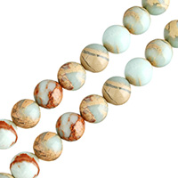 Aqua Terra Jasper Beads, Round, natural, different size for choice, Hole:Approx 0.5-1mm, Length:Approx 16 Inch, Sold By Lot
