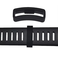 Silicone Retainer Buckle Holder, black, 24mm, Sold By PC