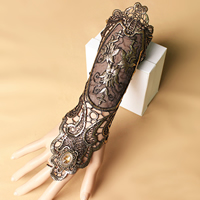 Gothic Bracelet Ring, Lace, with Resin, for woman, nickel, lead & cadmium free, 300mm, Sold By Strand