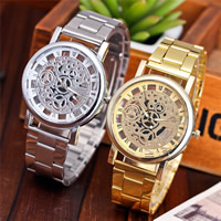Unisex Wrist Watch Stainless Steel with zinc alloy dial & Glass plated nickel lead & cadmium free 40mm Length Approx 9.5 Inch Sold By Lot