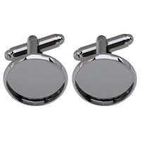 Cufflinks Findings, Brass, plumbum black color plated, different inner diameter for choice, nickel, lead & cadmium free, 14-30mm, 10PCs/Bag, Sold By Bag