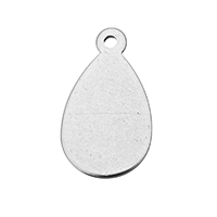 Stainless Steel Tag Charm Teardrop original color Approx 1mm Sold By Lot