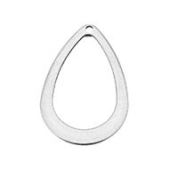 Stainless Steel Tag Charm Teardrop original color Approx 0.5mm Sold By Lot