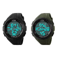 1122 SKmei®  Unisex Jewelry Watch Silicone with Plastic LED 46mm Approx 9.8 Inch Sold By PC