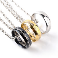Unisex Necklace Zinc Alloy Donut plated rolo chain & with letter pattern lead & cadmium free Sold Per Approx 17.5 Inch Strand