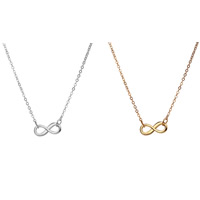 Zinc Alloy smykker halskæde, med 5cm extender kæde, Infinity, forgyldt, oval kæde & for kvinde, flere farver til valg, bly & cadmium fri, 17x7mm, Solgt Per Ca. 15.5 inch Strand