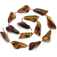 Natural Tiger Eye Beads, Loudspeaker, 14x28mm, Hole:Approx 1mm, Approx 13PCs/Strand, Sold Per Approx 15.5 Inch Strand