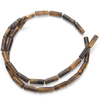 Natural Tiger Eye Beads, Column, 4.5x13mm, Hole:Approx 1mm, Approx 29PCs/Strand, Sold Per Approx 15.5 Inch Strand